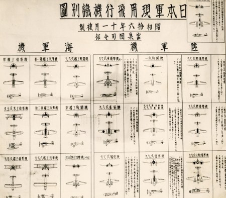 Japanese aircraft recognition chart captured on Attu