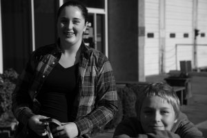 Ed and Renee, eager to go in and see the our new family member.