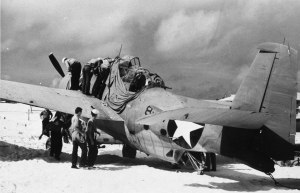 8-T-1 back at Midway following the mission.