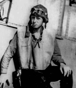 Harry Ferrier at Midway, all of 17 years old in June 1942.