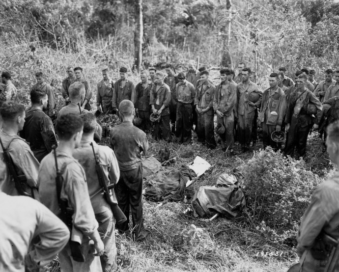 1st Marine Div 2nd Marines funeral cape gloucester new britain 122943 (1 of 1)