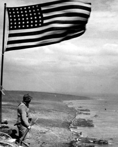 marine guarding the flag at surabachi773