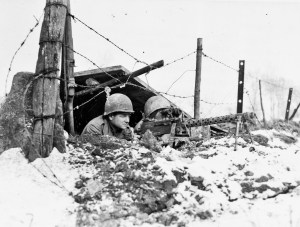 82nd Airborne Div 325th Glider Regt M1919 Browning 30 cal LMG team Odrimont Belgium Bulge 010645 (1 of 1)