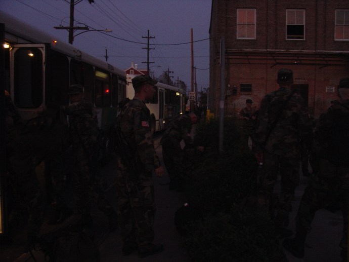 Loading up for the drive north to the Seminary.