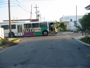 We found abandoned busses all around the Creative Arts Center.