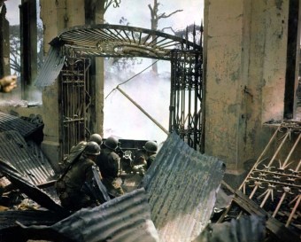 37th inf div 129th inf reg co i 37mm gun in manila 45ii118 8x10